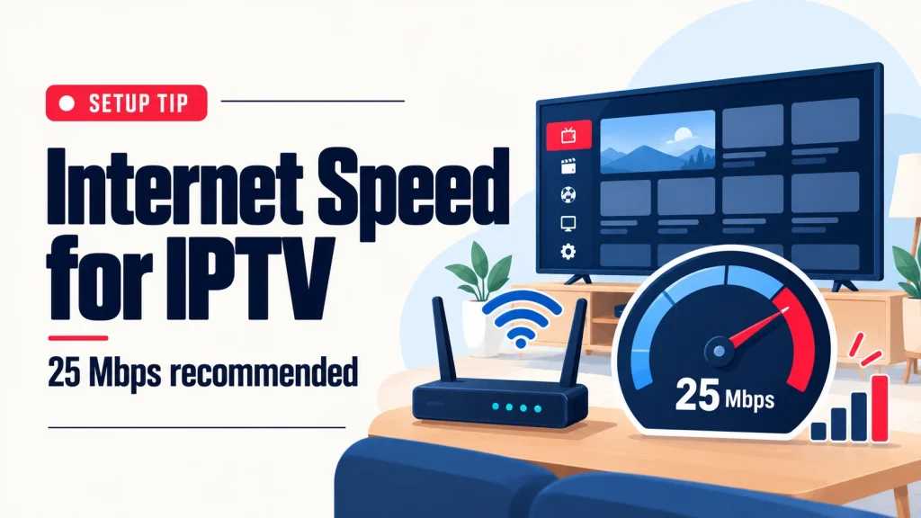 Internet speed for IPTV: 25 Mbps recommended