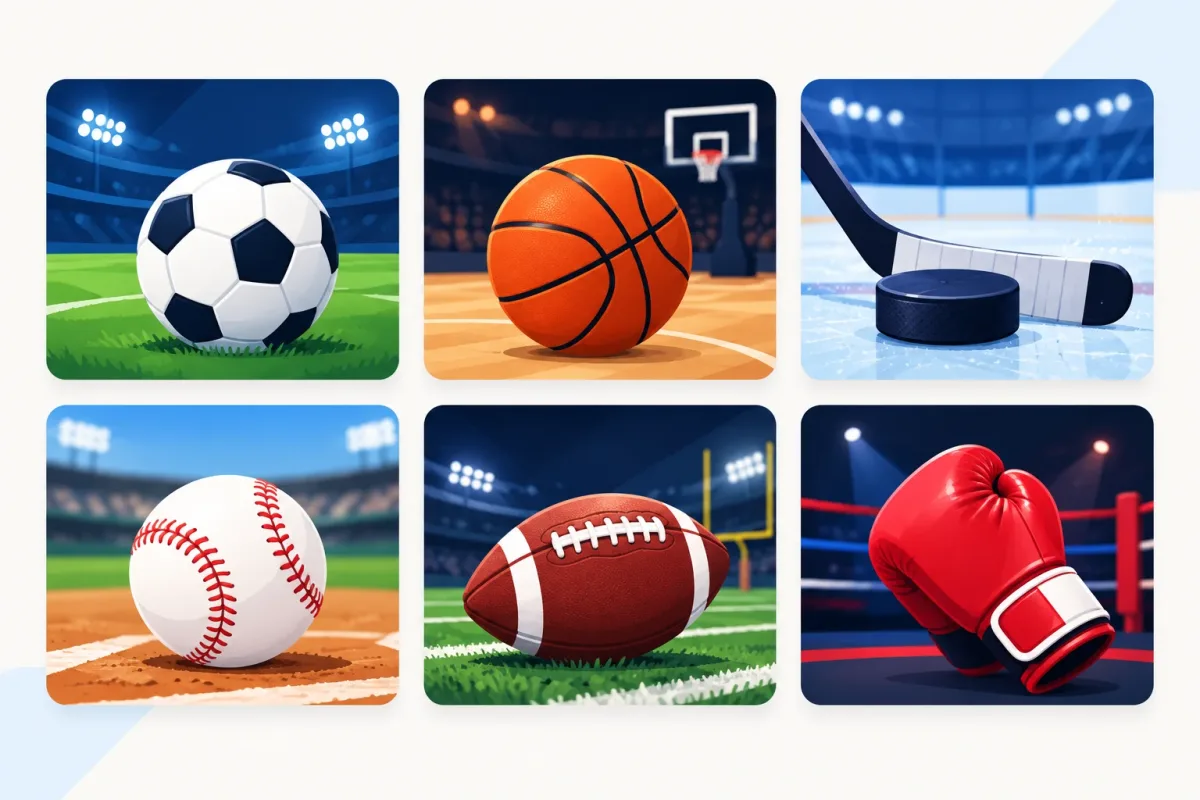 Sports categories available with sports IPTV